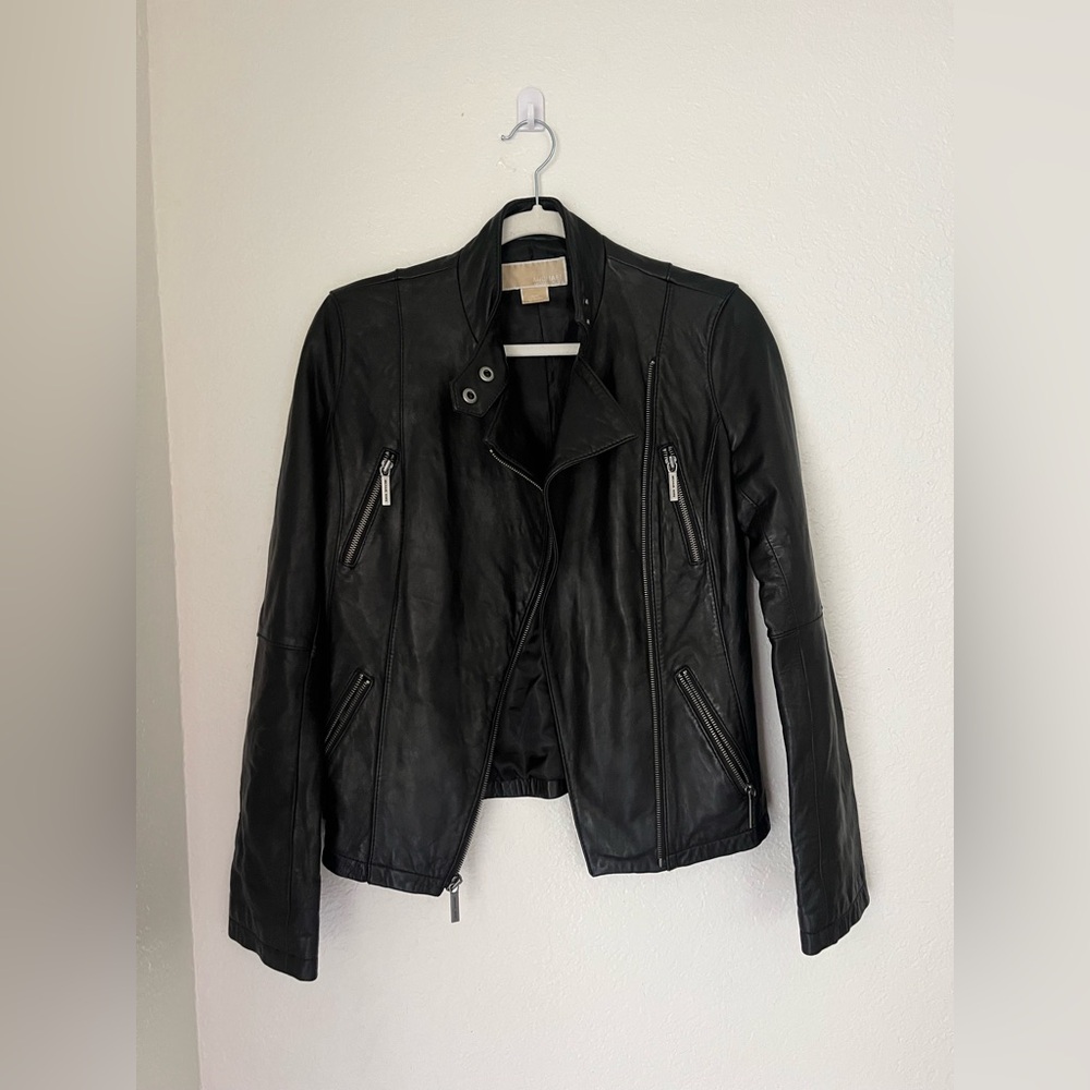 Michael Kors Black Leather Jacket for Women